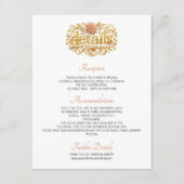Carte D'accompagnement Mariage Élégant Dahlia Rose Script Doré (Devant)