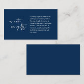 Carte D'accompagnement Mariage élégant décontracté moderne, Note sur les  (Devant / Derrière)