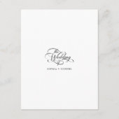 Carte D'accompagnement Mariage élégant et délicat noir & blanc Détails (Dos)
