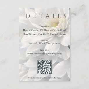 Carte D'accompagnement Mariage élégant et romantique en luxe discret d'iv