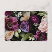 Carte D'accompagnement Mariage élégant et romantique Moody Dark (Dos)