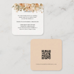 Carte D'accompagnement Mariage élégant Floral Muted Green et Pêche