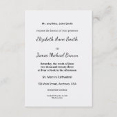 Carte d'accompagnement | Mariage Élégant | Invitat (Devant)