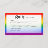 Carte D'accompagnement Mariage élégant LGBTQ+ Pride RSVP (Devant)