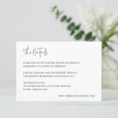 Carte D'accompagnement Mariage Élégant Moderne (Debout devant)