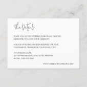 Carte D'accompagnement Mariage Élégant Moderne (Devant)