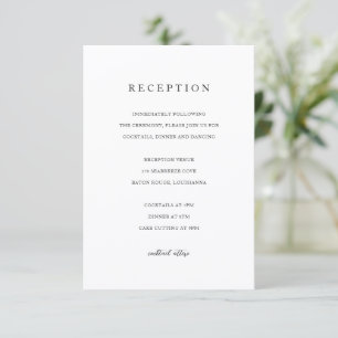 Carte D'accompagnement Mariage Élégant Moderne Neutre