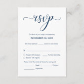 Carte D'accompagnement Mariage élégant moderne RSVP, Répondre (Devant)