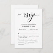 Carte D'accompagnement Mariage élégant moderne RSVP, Répondre (Devant / Derrière)