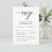 Carte D'accompagnement Mariage élégant moderne RSVP, Répondre (Debout devant)