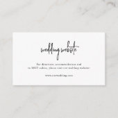 Carte D'accompagnement Mariage élégant noir et blanc intemporel (Devant)