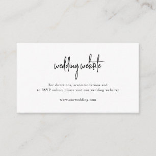 Carte D'accompagnement Mariage élégant noir et blanc intemporel