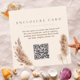Carte D'accompagnement Mariage élégant Pampas Grass Boho