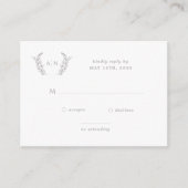 Carte D'accompagnement Mariage élégant, simple et formel simple mariage R (Devant)