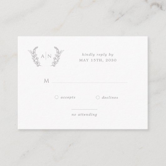 Carte D'accompagnement Mariage élégant, simple et formel simple mariage R (Devant)