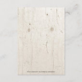 Carte D'accompagnement Mariage en bois floral Boho rustique  (Dos)