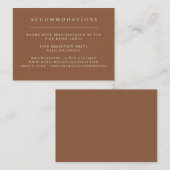 Carte D'accompagnement Mariage en couleur solide et en couleur terreuse (Devant / Derrière)