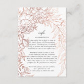 Carte D'accompagnement Mariage en cuivre émeraude noir blanc de couronne (Devant)