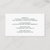 Carte D'accompagnement Mariage en fleur rose vierge Plus d'informations (Dos)