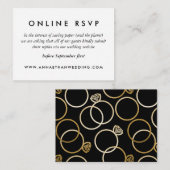 Carte D'accompagnement Mariage en ligne RSVP Card (Devant / Derrière)