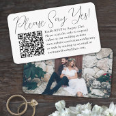 Carte D'accompagnement Mariage en ligne RSVP QR Code & Photo S'il vous pl
