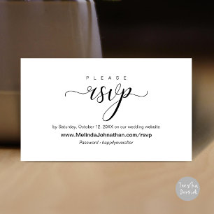 Carte D'accompagnement Mariage en ligne RSVP répondre, élégant