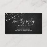 Carte D'accompagnement Mariage en ligne RSVP Rustic Rustic Chalkboard<br><div class="desc">Carte Mariage en ligne RSVP Rustic Rustic Chalkboard Enboîtier Card</div>