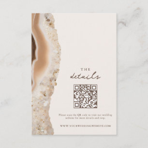 Carte D'accompagnement Mariage en marbre d'Agate de pierre