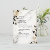 Carte D'accompagnement Mariage en marbre de pierre de taille empilée (Debout devant)