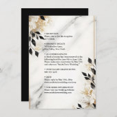 Carte D'accompagnement Mariage en marbre de pierre de taille empilée (Devant / Derrière)