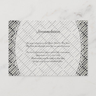 Carte D'accompagnement Mariage en os noir et blanc