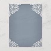 Carte D'accompagnement Mariage en pot Mason avec dentelle blanche et bleu (Dos)