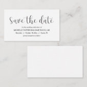 Carte D'accompagnement Mariage Enregistrer la date Conception minimale, P (Devant / Derrière)