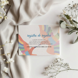 Carte D'accompagnement Mariage espagnol moderne floral coloré Fiesta Boda