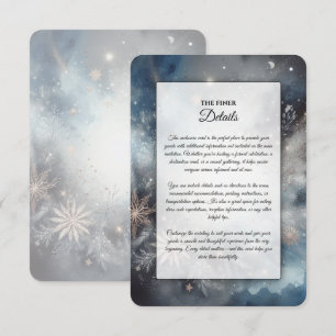 Carte D'accompagnement Mariage Étincelle de Minuit Hiver Céleste