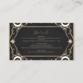 Carte D'accompagnement Mariage étoilé céleste vintage (Devant)