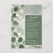 Carte D'accompagnement Mariage Eucalyptus Vert Sage romantique (Devant)