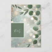 Carte D'accompagnement Mariage Eucalyptus Vert Sage romantique (Dos)