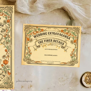 Carte D'accompagnement Mariage Extraordinaire de la Foire de Campagne Rus