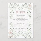 Carte D'accompagnement Mariage Fantaisiste de Verdure de Sauge (Devant)