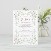 Carte D'accompagnement Mariage Fantaisiste de Verdure de Sauge (Debout devant)