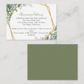 Carte D'accompagnement Mariage Feuille de l'Eucalyptus (Devant / Derrière)