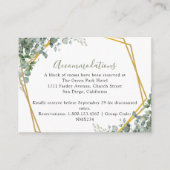 Carte D'accompagnement Mariage Feuille de l'Eucalyptus (Devant)