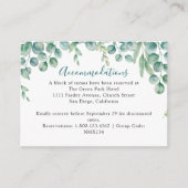 Carte D'accompagnement Mariage Feuille de l'Eucalyptus (Devant)