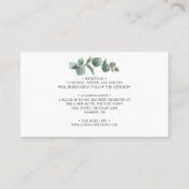 Carte D'accompagnement Mariage Feuille de Sunflower Eucalyptus (Dos)