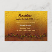 Carte D'accompagnement Mariage Feuilles d'Or Automne (Dos)