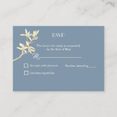 Carte D'accompagnement Mariage Fleur intemporel RSVP (Devant)