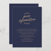 Carte D'accompagnement Mariage fleur sauvage (Devant / Derrière)