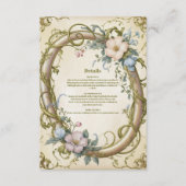 Carte D'accompagnement Mariage Fleur sauvage Art Nouveau (Devant)
