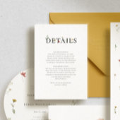 Carte D'accompagnement Mariage Fleur sauvage Leander